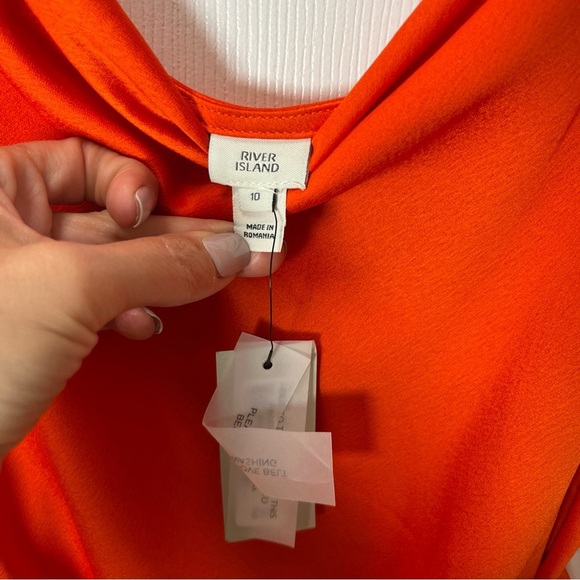River Island slip dress Red/orange size 10 - Picture 6 of 12